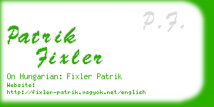 patrik fixler business card